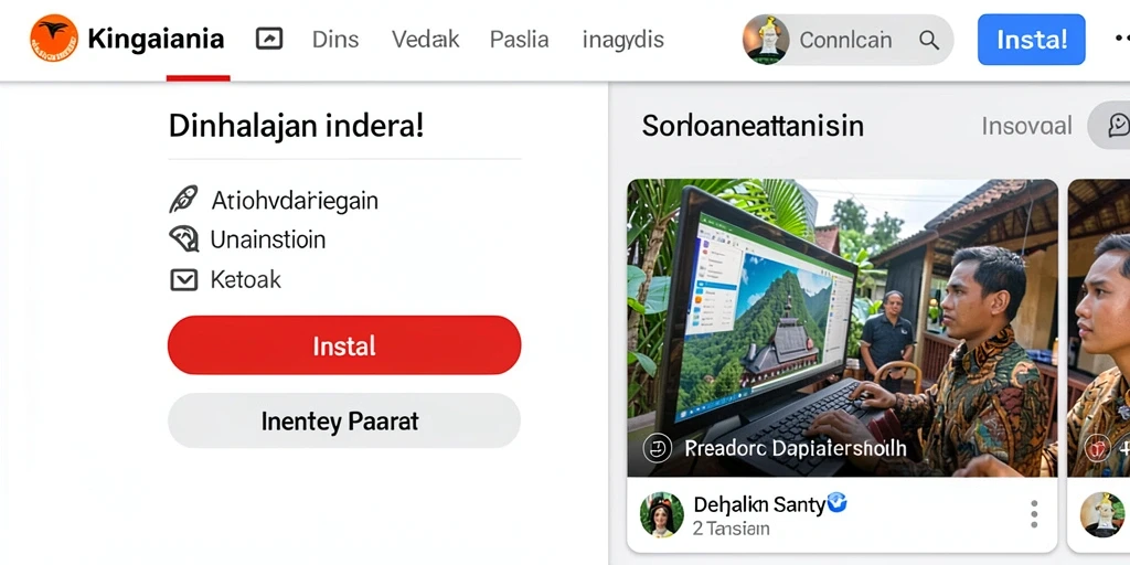 Tangkapan layar memperlihatkan antarmuka pengguna yang menarik.