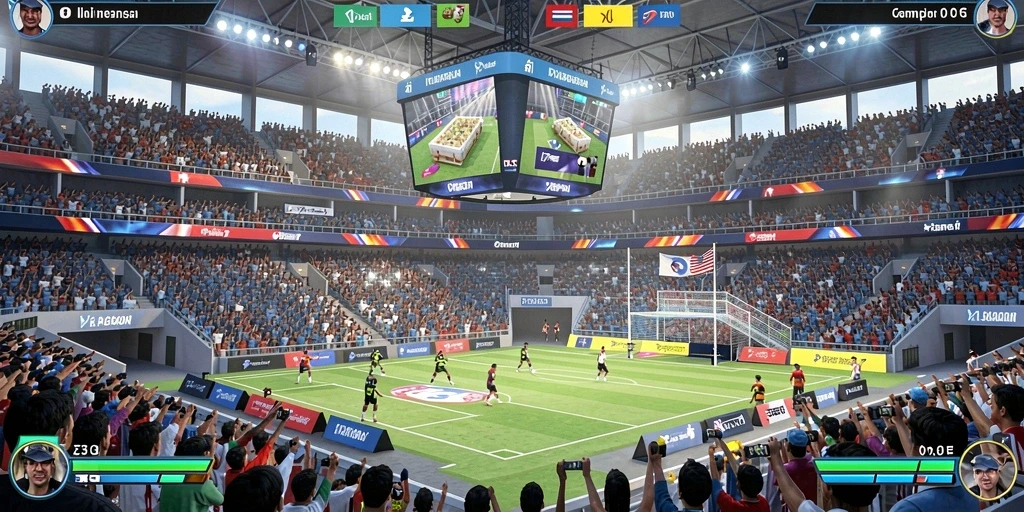 Layar menunjukkan momen kerjasama dalam mode multiplayer.