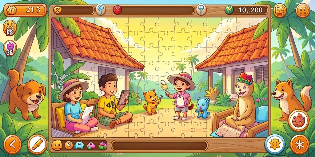 Gambar memperlihatkan item dan kekuatan yang tersedia dalam permainan.