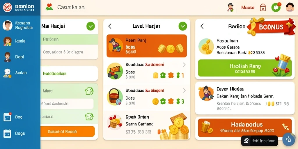 Level menantang dengan berbagai rintangan yang harus diatasi.