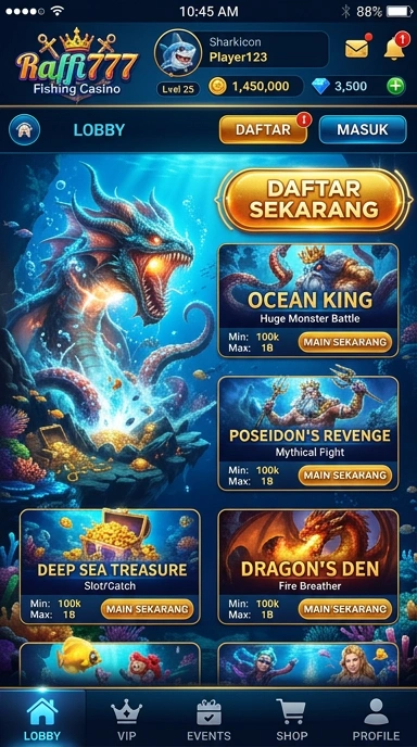 raffi777 — layar beranda